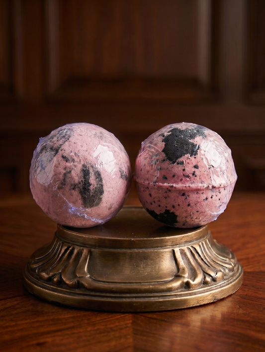 After Hours Bath Bomb - Dark Chocolate, Raspberry, Smoked Cognac